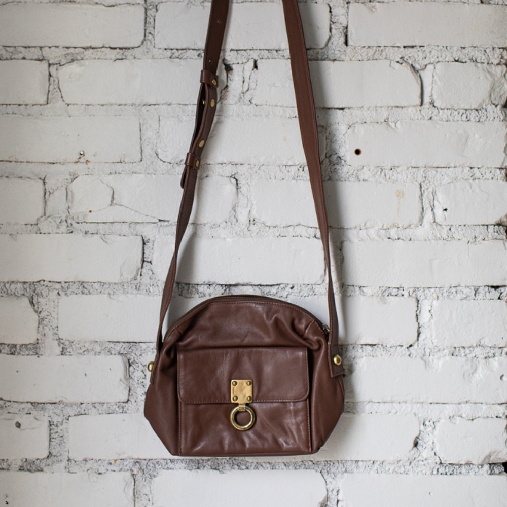 DKNY vintage brown leather shoulder bag